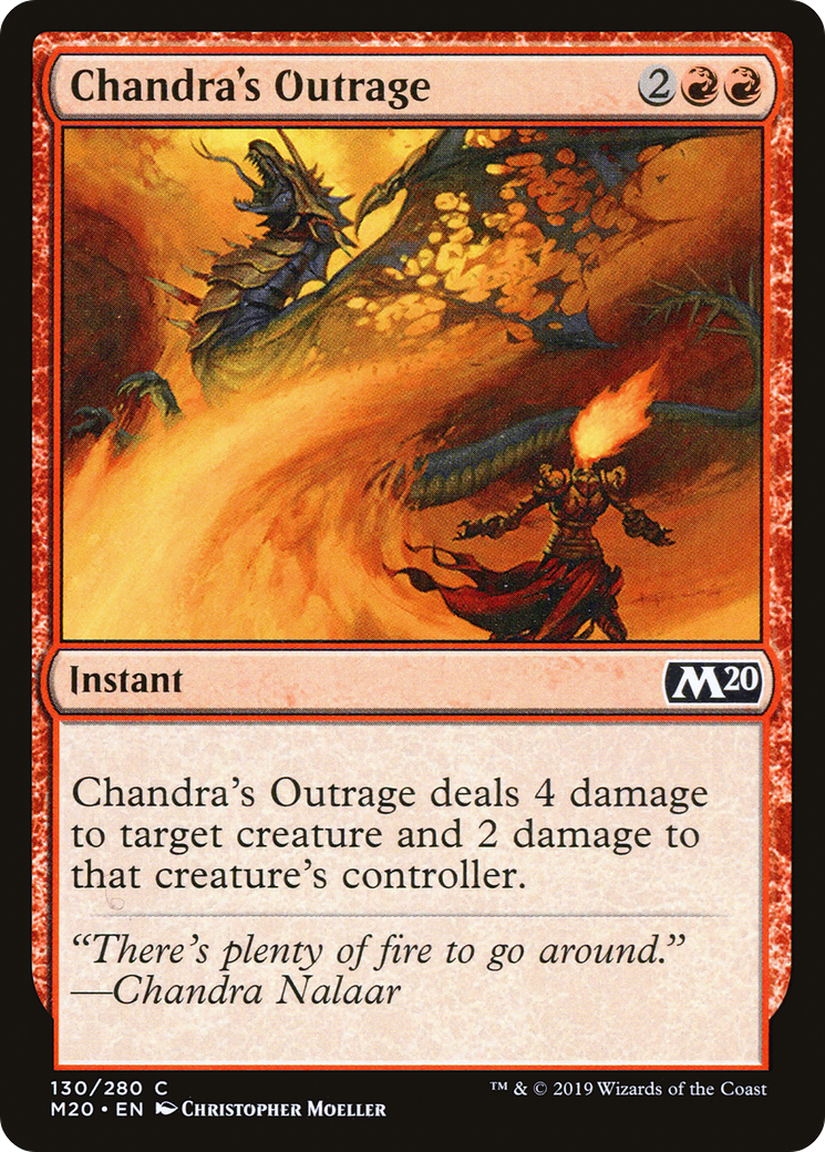 Chandra's Outrage (M20) 130 - WZRD TCG