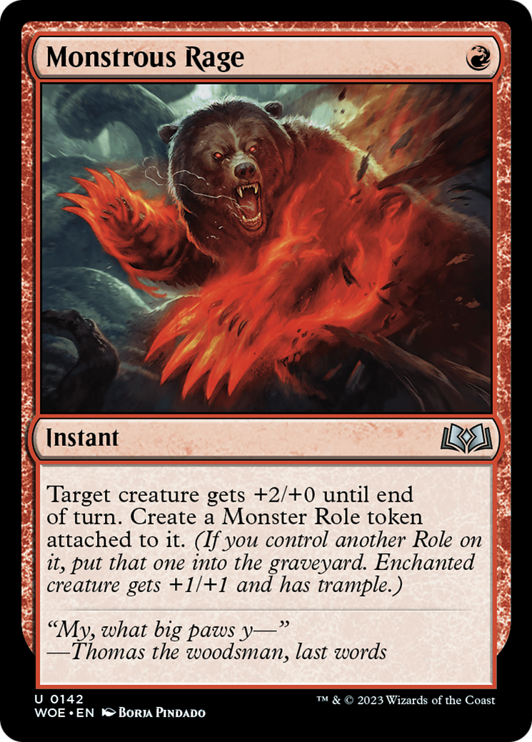 Monstrous Rage (WOE) 142