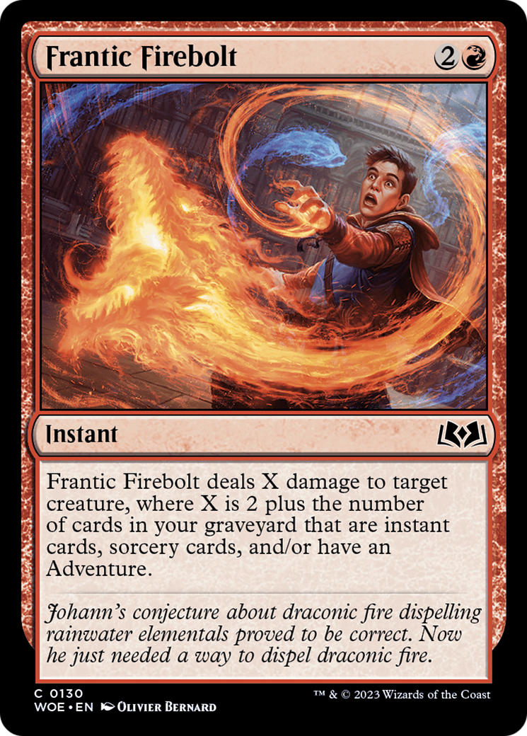 Frantic Firebolt (WOE) 130 - WZRD TCG