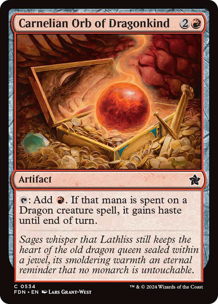 Carnelian Orb of Dragonkind (FDN) 534 - WZRD TCG