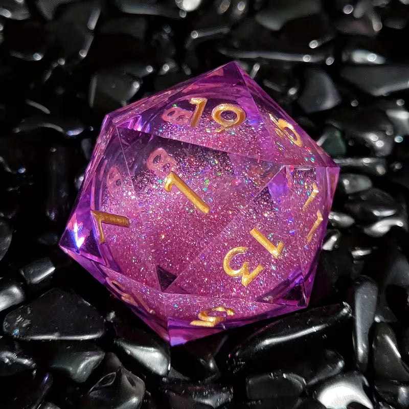 D20 Liquid Core Dice- Purple