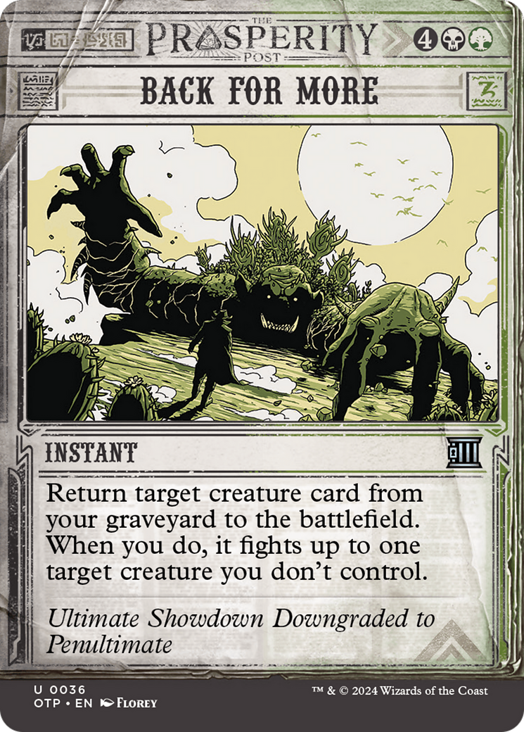 Back for More (OTP) 36 - WZRD TCG