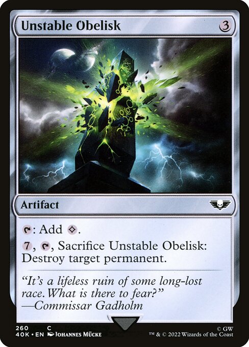 Unstable Obelisk front