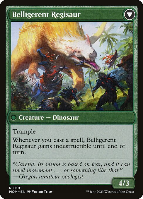 Invasion of Ixalan // Belligerent Regisaur back