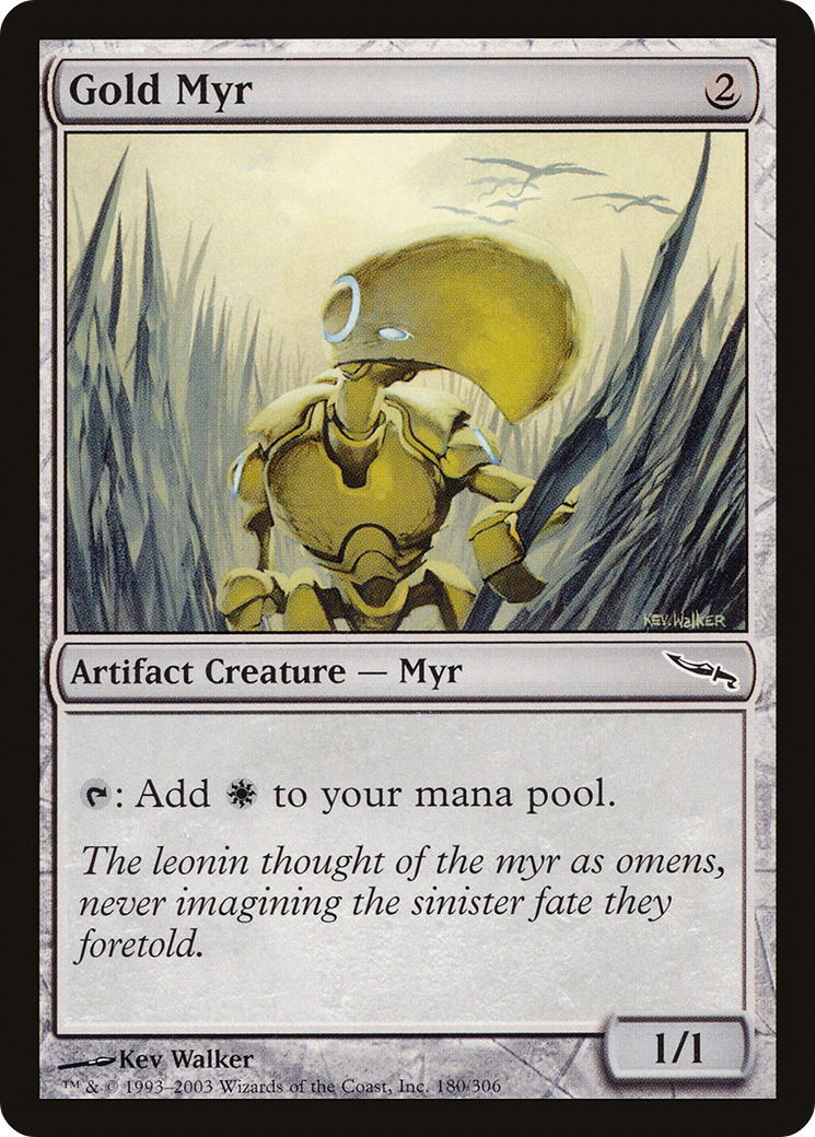 Gold Myr (MRD) 180 - WZRD TCG