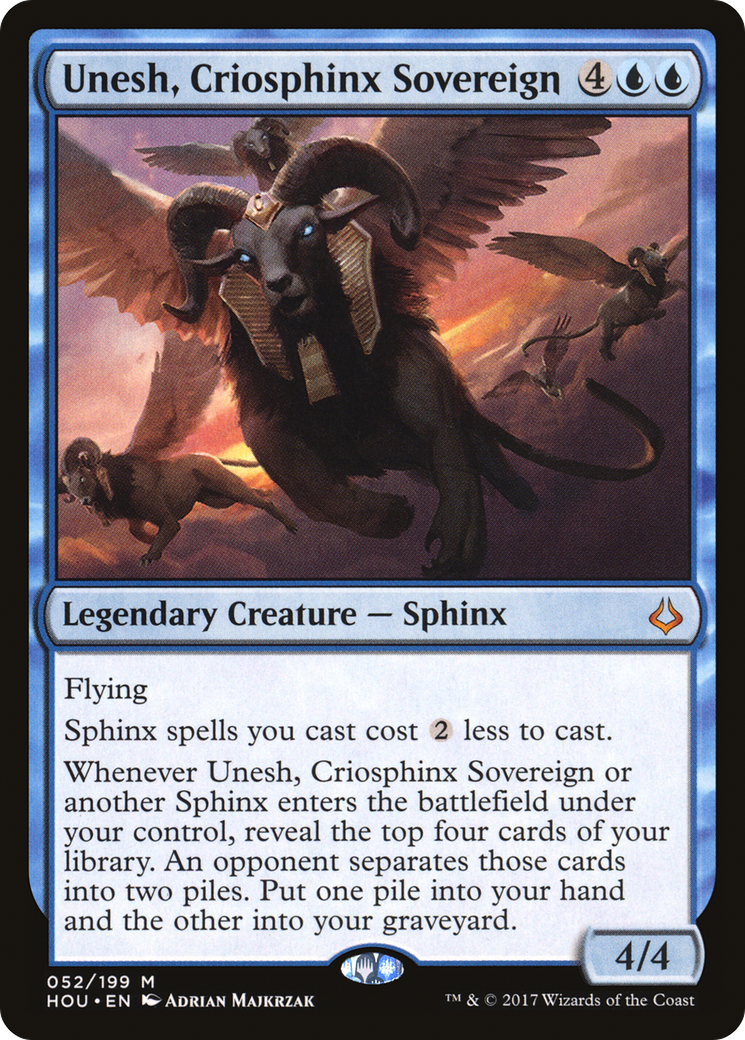 Unesh, Criosphinx Sovereign (HOU) 52