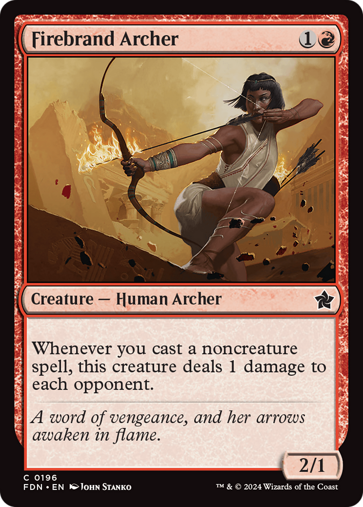 Firebrand Archer (FDN) 196 - WZRD TCG