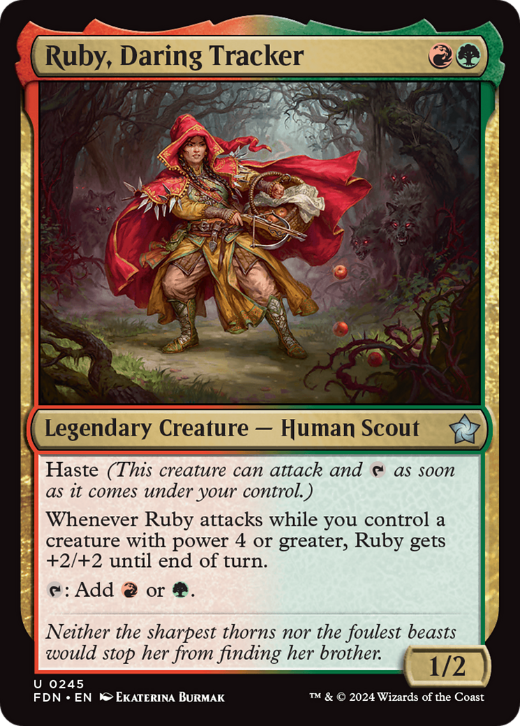 Ruby, Daring Tracker (FDN) 245 - WZRD TCG