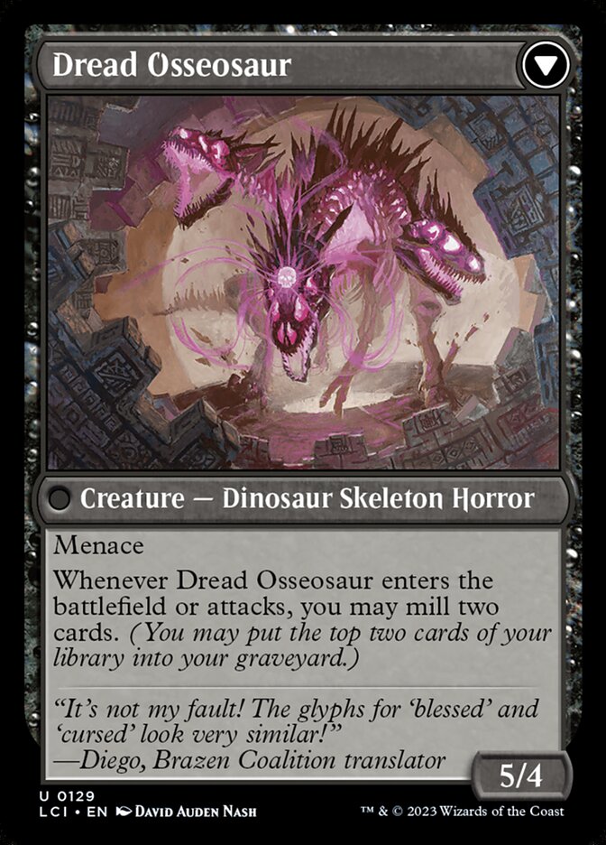Visage of Dread // Dread Osseosaur (DFC) (LCI) 129 - WZRD TCG