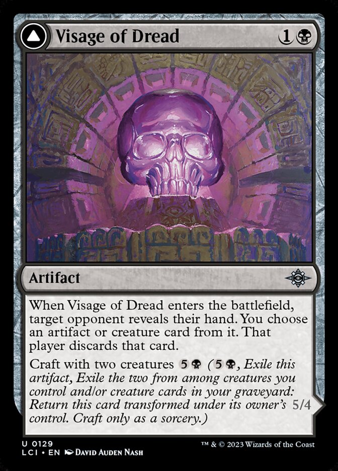 Visage of Dread // Dread Osseosaur (DFC) (LCI) 129 - WZRD TCG