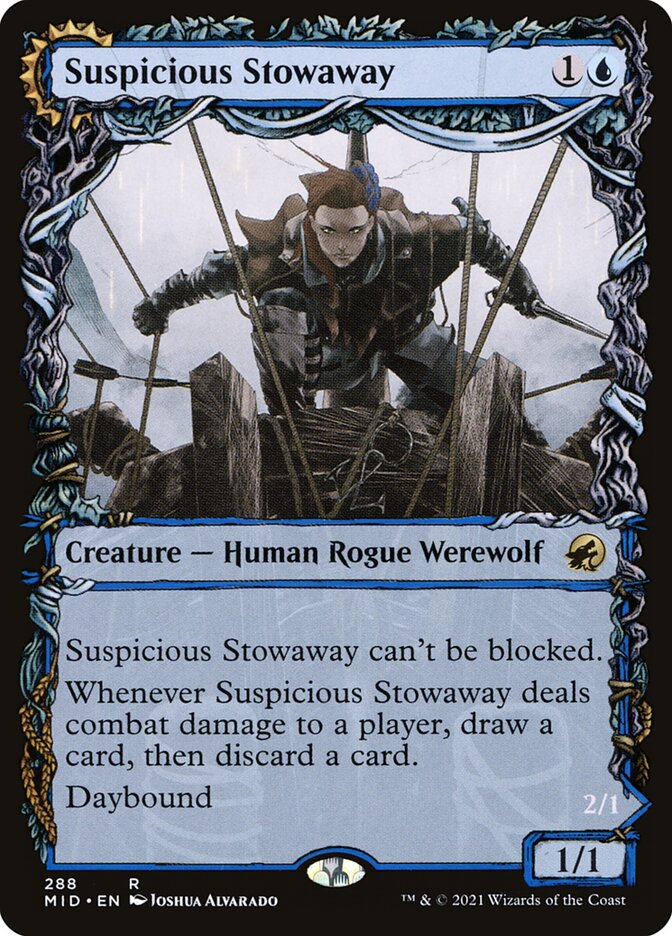Suspicious Stowaway //Seafaring Werewolf (DFC) (MID) 288 - WZRD TCG