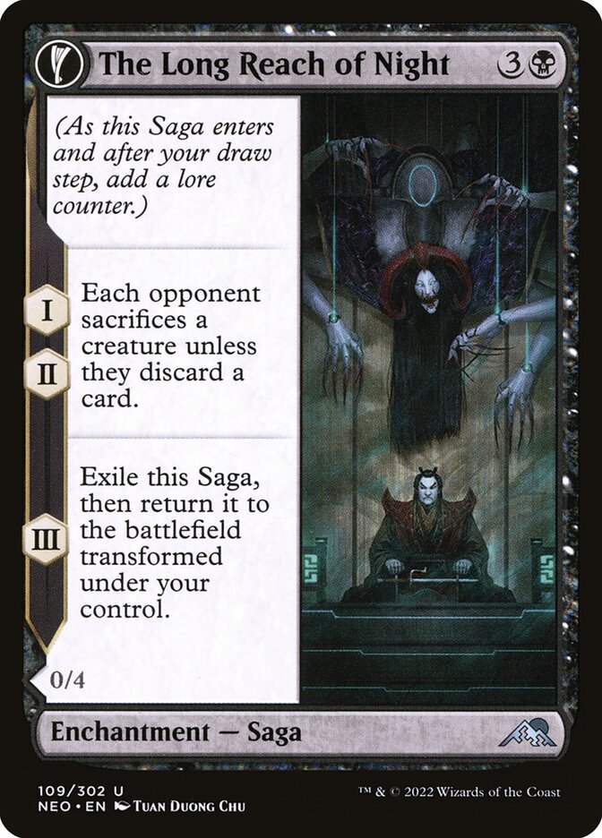 The Long Reach of Night // Animus of Night's Reach (NEO) 109 - WZRD TCG
