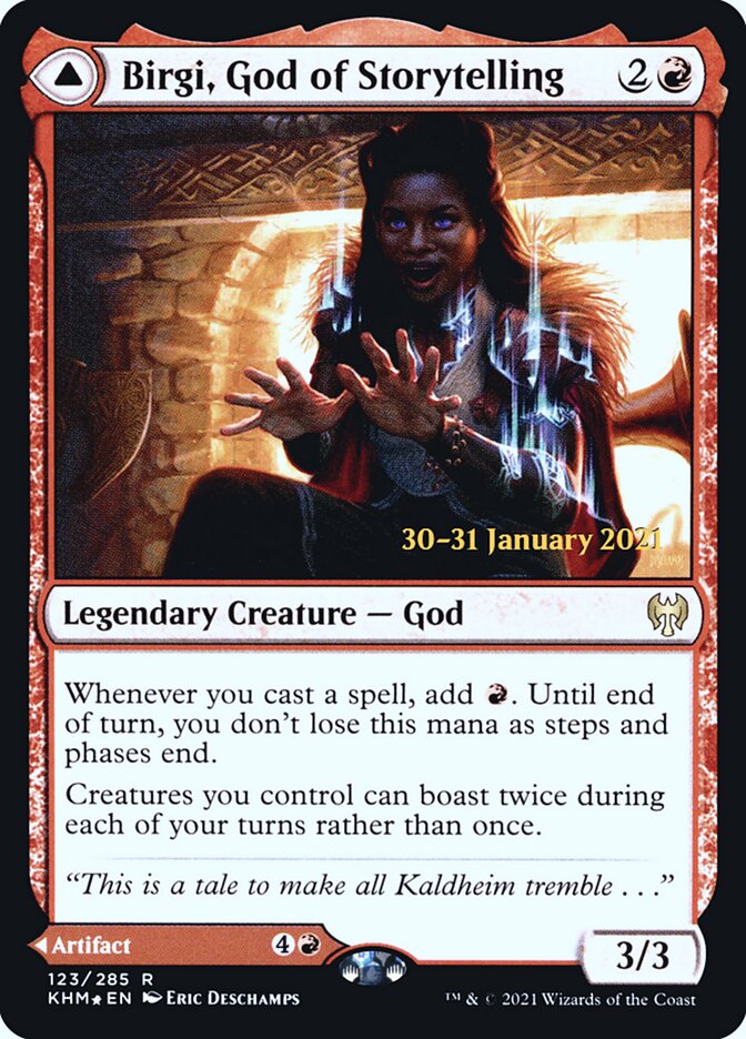 Birgi, God of Storytelling // Harnfel, Horn of Bounty (PKHM) 123s - WZRD TCG