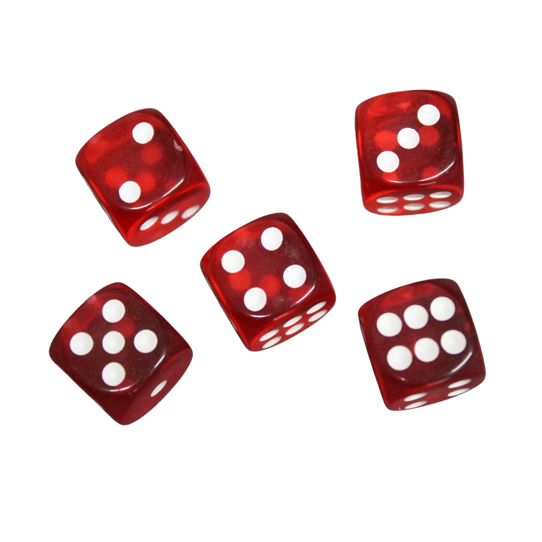 Magic Dice - D6 Jelly dice - Red