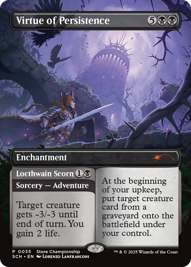 Virtue of Persistence // Locthwain Scorn (Store Championship Promos) [#35p]