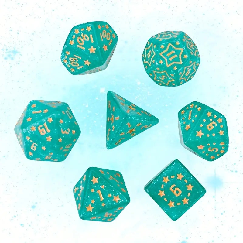 D&D - Star dice - Teal - WZRD TCG