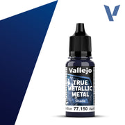 77.150 - Ultramarine Blue  - Vallejo True Metallic Metal (18ml) - Shade