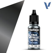 77.180 - Obsidian Black - Vallejo True Metallic Metal (18ml) - Airbrush