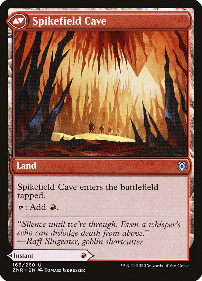Spikefield Hazard //Spikefield Cave (DFC) (ZNR) 166 - WZRD TCG